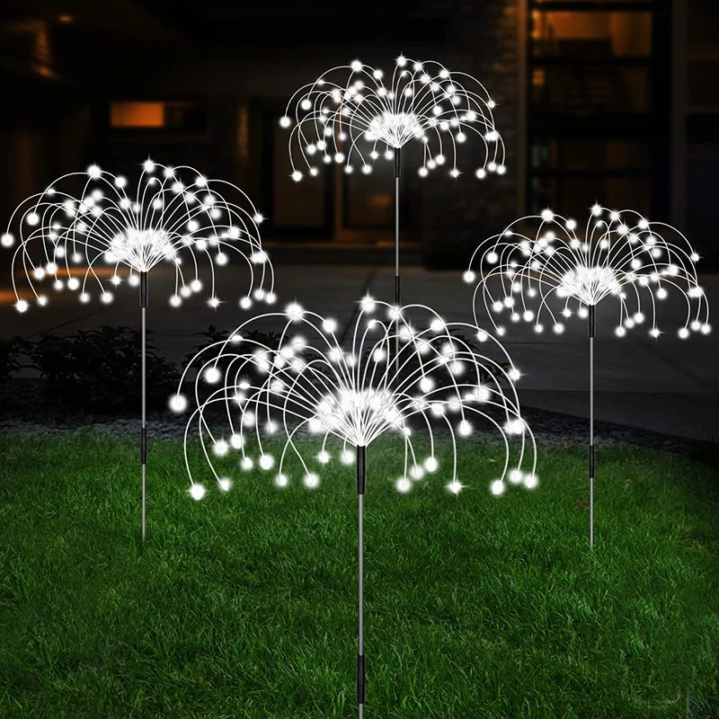 LED zonne-energie vuurwerk lamp | Outdoor tuin decor patio gazon fee Solar licht | Waterdicht tuin balkon kerst licht  - Jehud