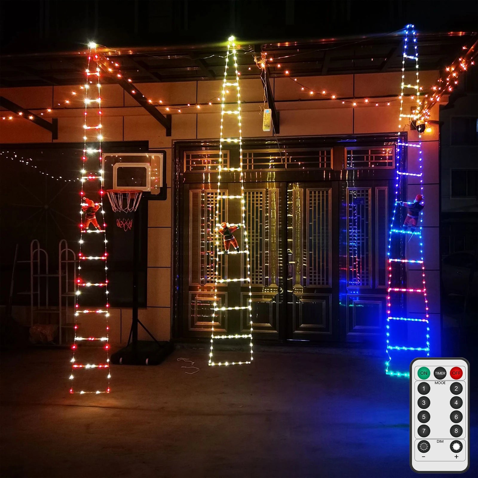 LED Ladder verlichting met afstandsbediening van de kerstman | buiten raam LED String verlichting | USB tuin opknoping kerstverlichting - Ermen