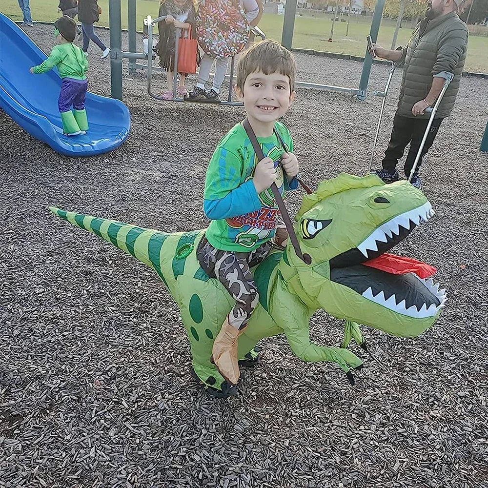 Dinosaurus Opblaasbaar Kostuum voor Kinderen & Volwassenen | Leuk Cosplay- & Feestkostuum - Janerio