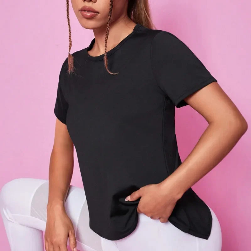 Dames Naadloos Yoga Shirt – Ademend, Kort Sportshirt voor Gym & Training - Zoppi