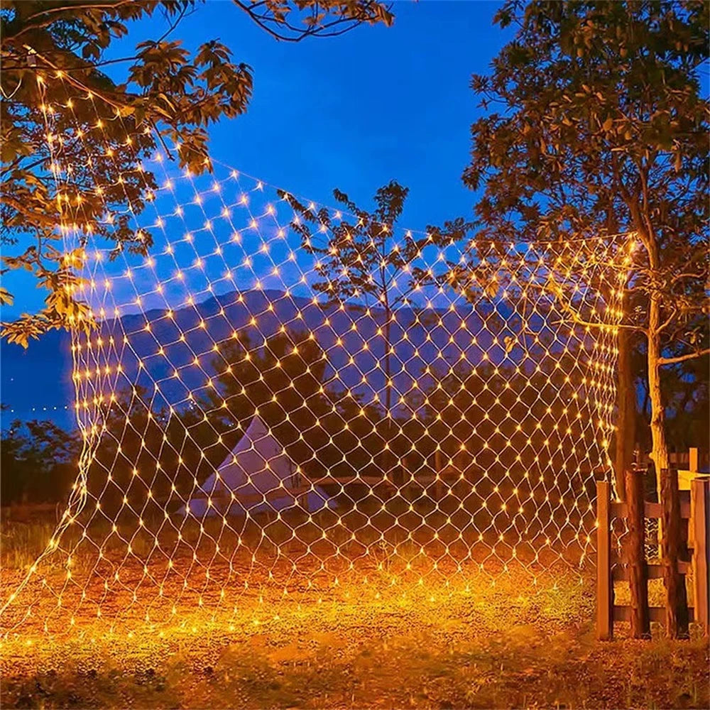 magisch winter LED verlichting | waterdichte Net Mesh LED verlichting | LED String kerst Fairy gordijn lichten - Gavrila