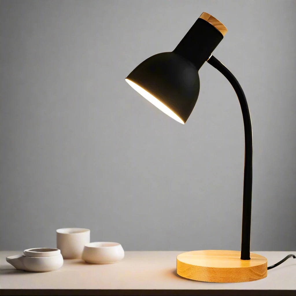 Herfst en winter verlichting | Nordic Creatieve houten kunst ijzeren LED bureaulamp - Moxie