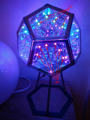 Casimir - De InfiniteX Dodecahedron Colour Art Light