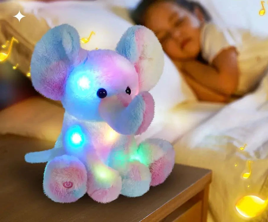 Schattig Regenboog Olifant Pluche Speelgoed - Glowsker