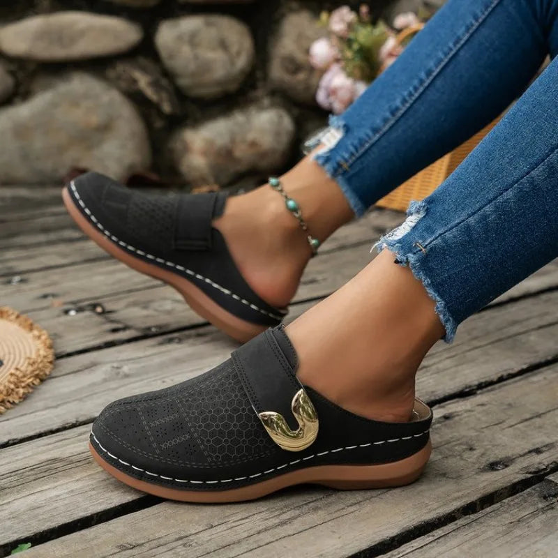 Dames Slip-On Platform Slippers | Stijlvol, Comfortabel & Anti-Slip voor Buiten - Ancelor