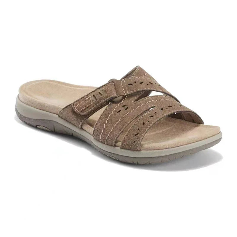 Modieuze Ronde Teen Sandalen voor Dames met Verstelbare Klittenbandsluiting | Comfort en Veelzijdige Stijl - Deorsa