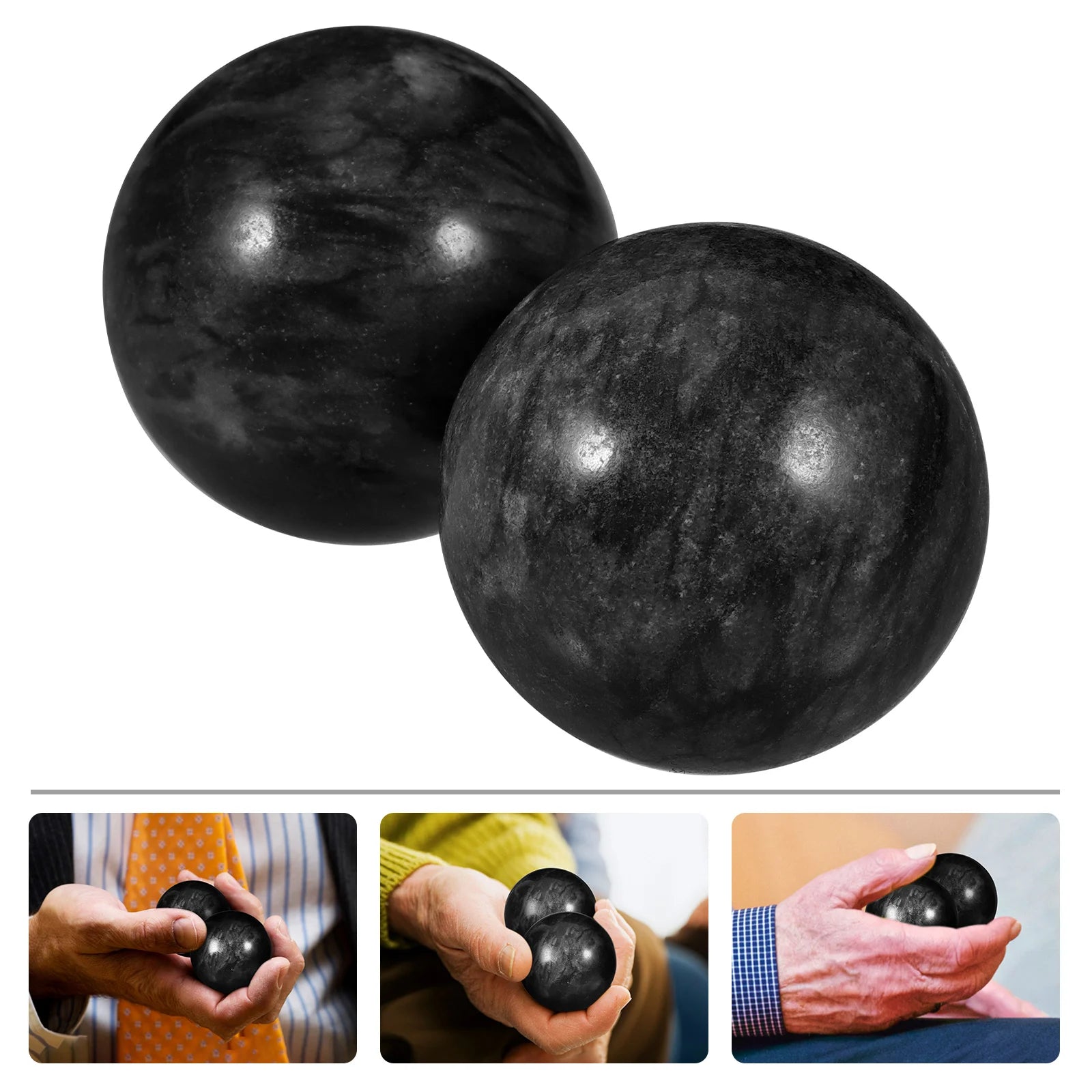 Jade stressballen voor de gezondheid | Meditatie Ontspanning Volwassenen Ballen - Bade