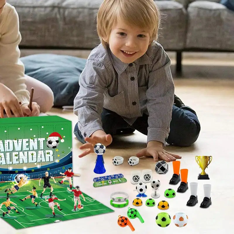 Voetbalthema Kerst Adventskalender | Bouwstenen Aftellen voor Kinderen - GoalScore