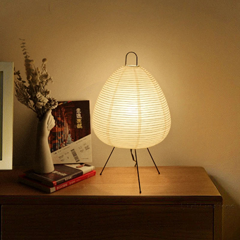 Japanse Wabi-Sabi Tafellamp | Elegante Rijstpapieren Lamp | Zen-Inspiratie voor Slaapkamerinrichting - Akari