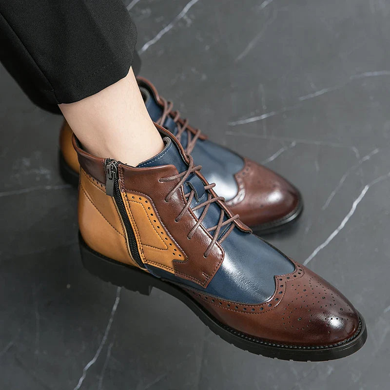 Luxueuze Hoge Oxford Herenschoenen | Hoogwaardig Leer voor Zaken en Herfststijl - Paulo