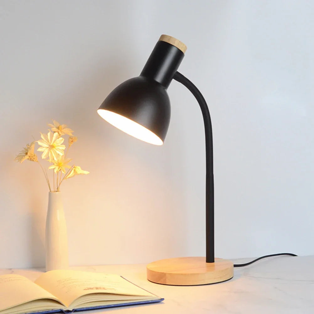 Herfst en winter verlichting | Nordic Creatieve houten kunst ijzeren LED bureaulamp - Moxie