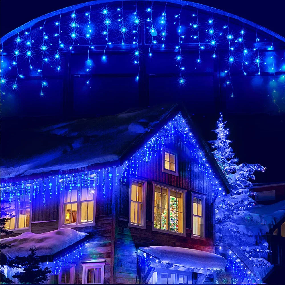 Outdoor Winter Slinger LED Ijspegel Gordijn Kerstverlichting -  Curtcle