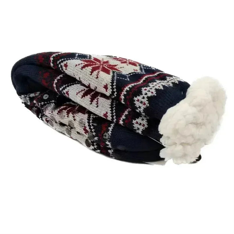 Fluffy Thermische Winter Sokken | Non-Slip Fleece Pluche Grip Sok | Fuzzy Warm Korte Sok mannelijke kerstcadeau - Horat