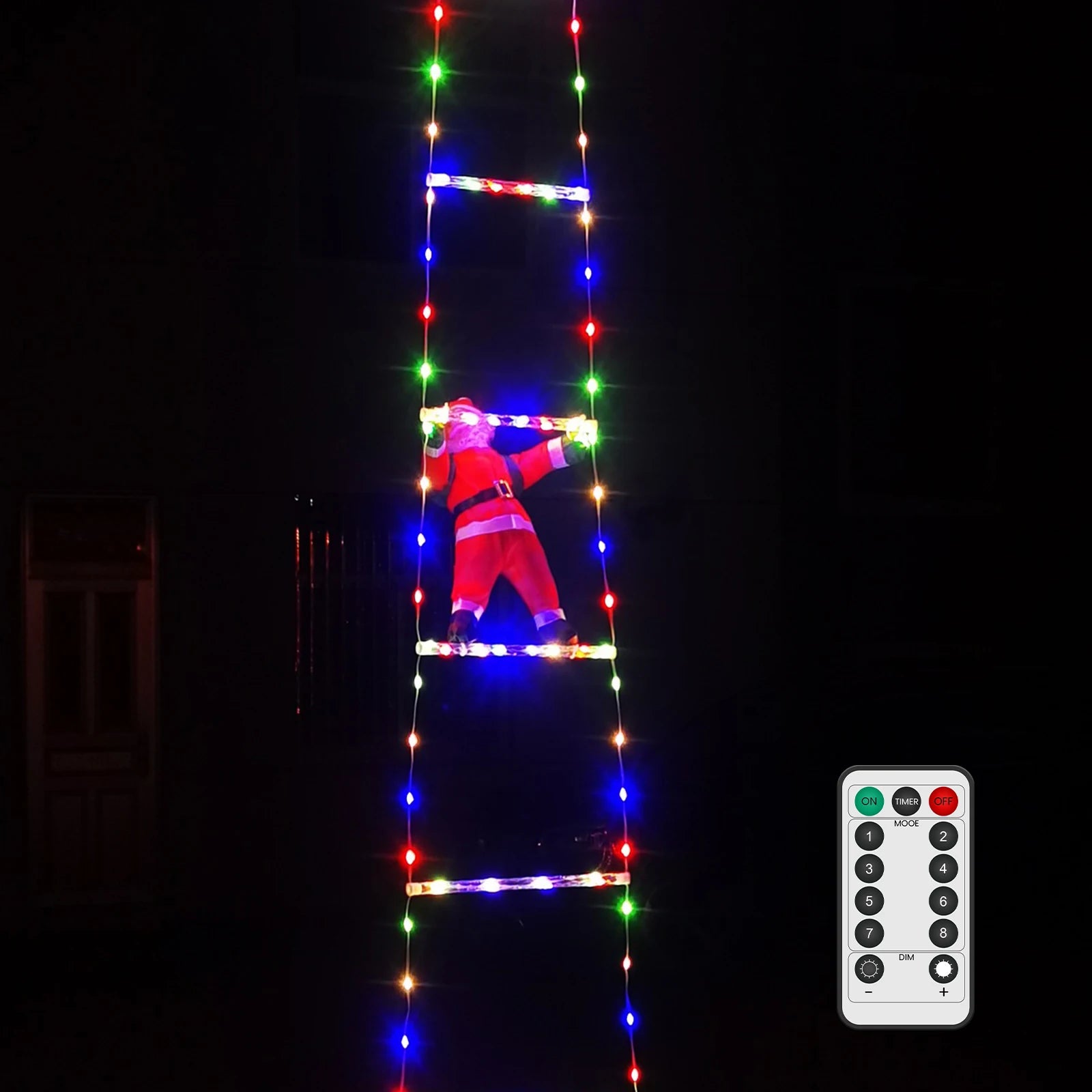 LED Ladder verlichting met afstandsbediening van de kerstman | buiten raam LED String verlichting | USB tuin opknoping kerstverlichting - Ermen