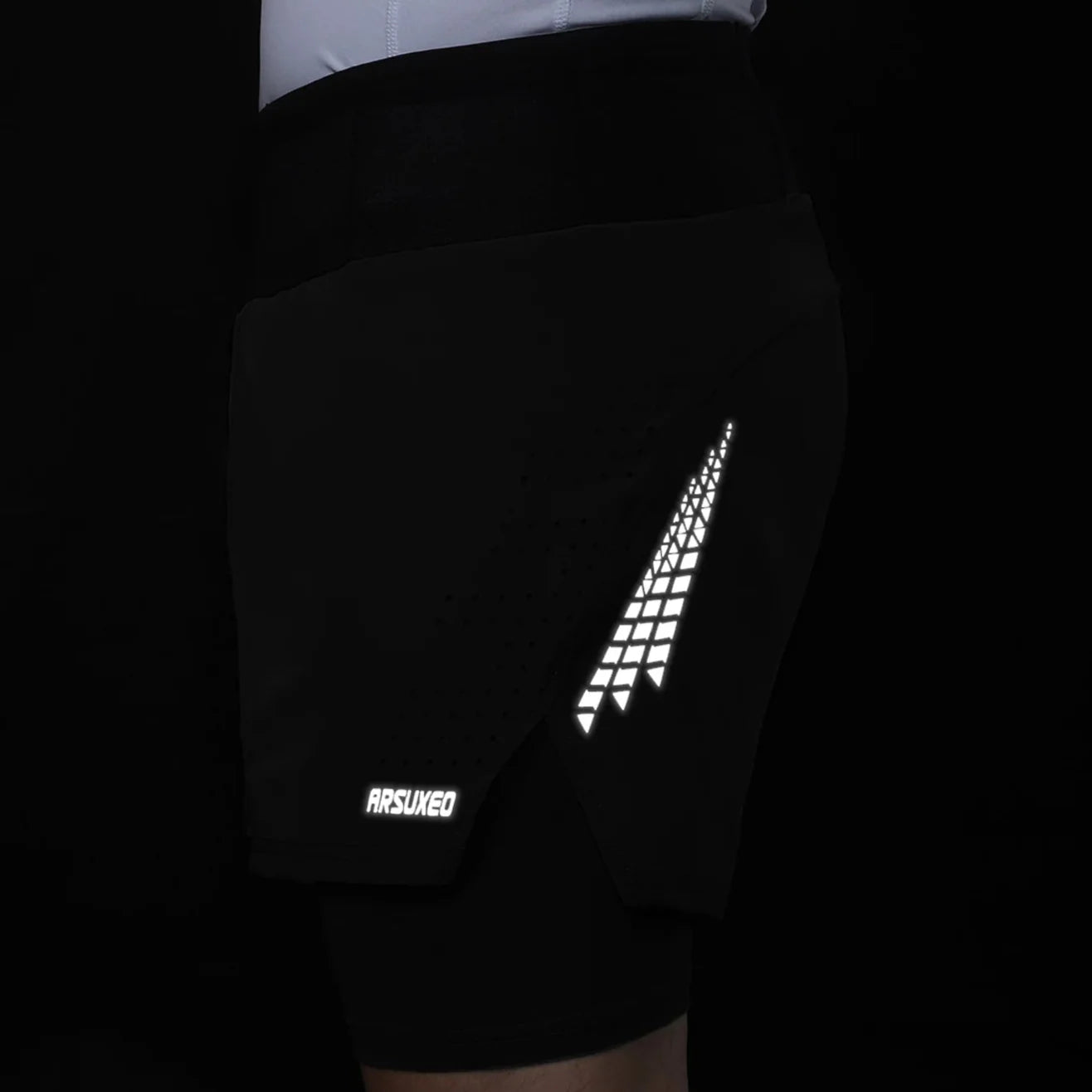 Heren Sportshorts met Mesh Pockets Rondom | Reflecterende Elementen en Ademend Materiaal voor Hardlopen en Training - Gern