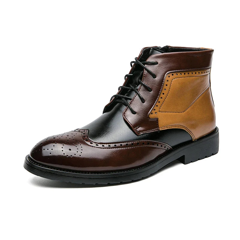 Luxueuze Hoge Oxford Herenschoenen | Hoogwaardig Leer voor Zaken en Herfststijl - Paulo