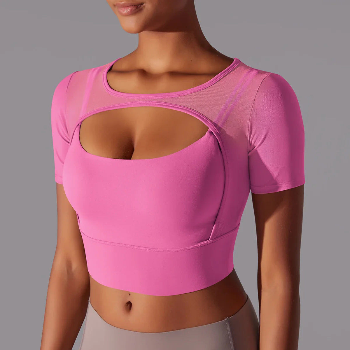 Dames Mesh Yoga Shirt | Sneldrogend Sportshirt voor Gym, Hardlopen & Fitness - Jamina