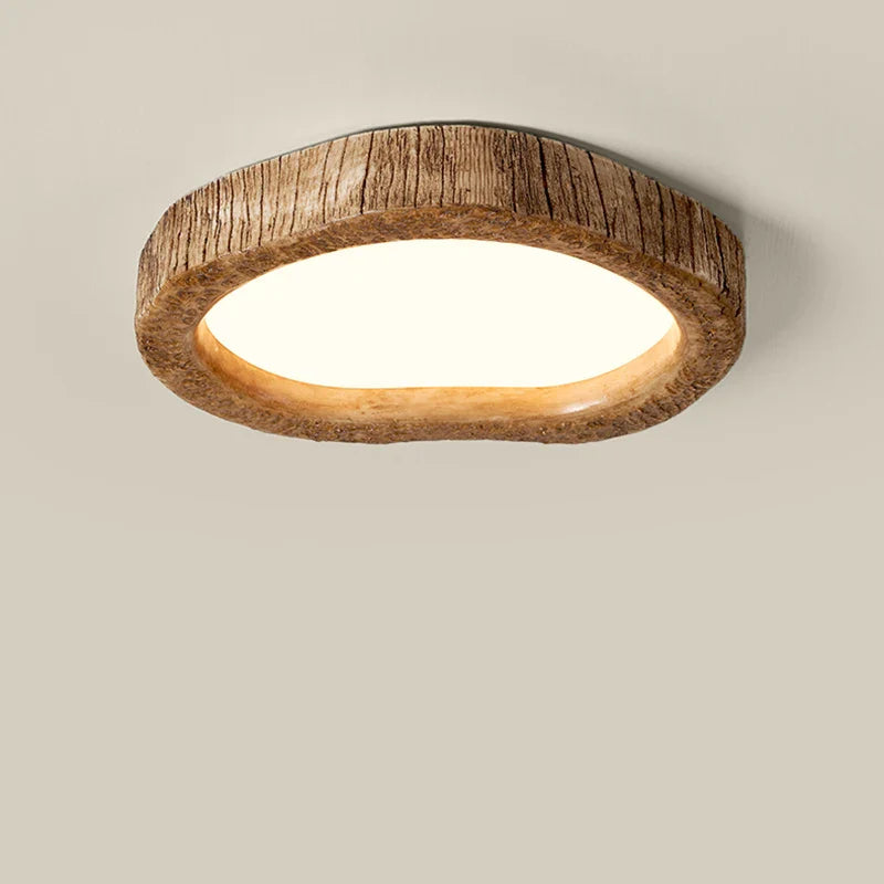 Plafondlamp natuurlijk hout - SkyWoodShine