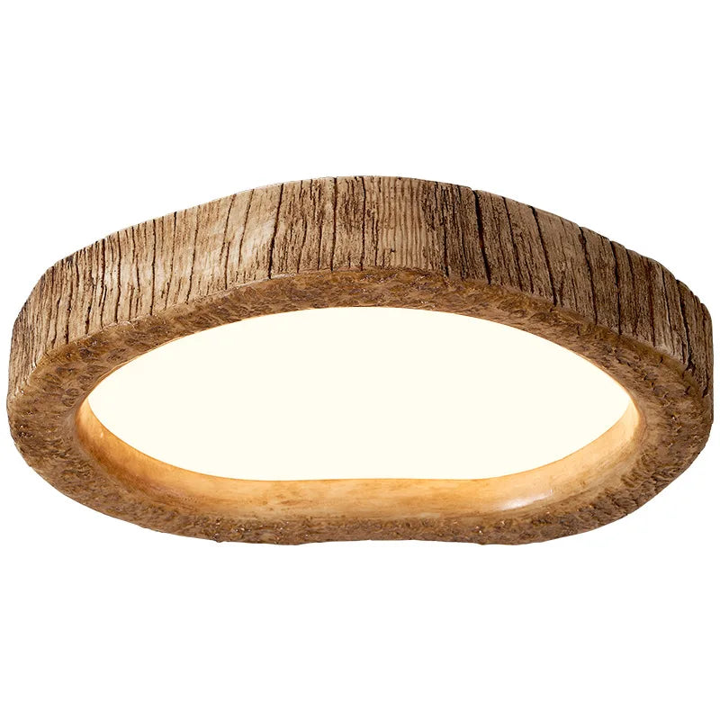 Plafondlamp natuurlijk hout - SkyWoodShine