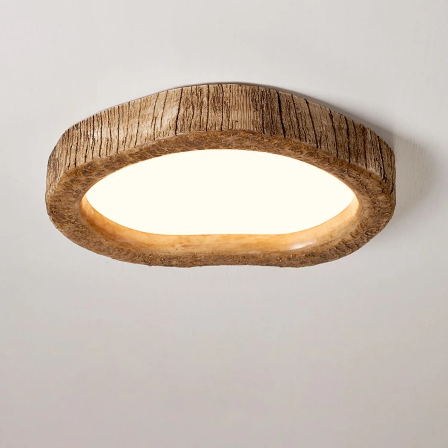 Plafondlamp natuurlijk hout - SkyWoodShine