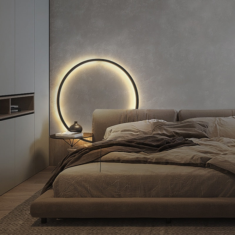 Moderne minimalistische ring LED wandlamp Luna - Luke