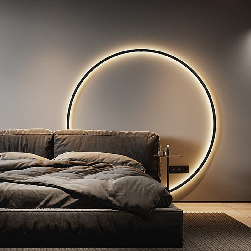 Moderne minimalistische ring LED wandlamp Luna - Luke