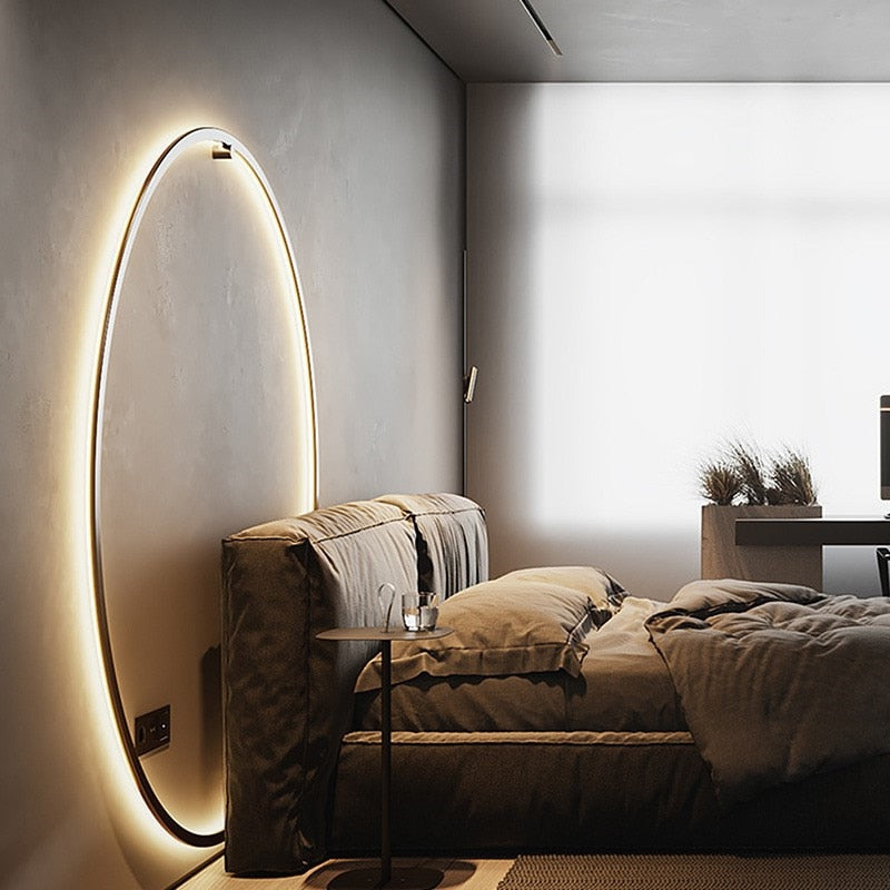 Moderne minimalistische ring LED wandlamp Luna - Luke