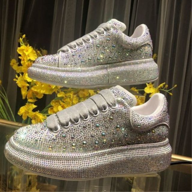 Sprankelende Glittersneakers met Kristaldetails - Jemilia