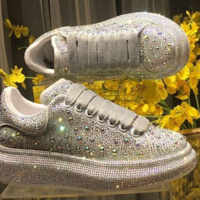 Sprankelende Glittersneakers met Kristaldetails - Jemilia