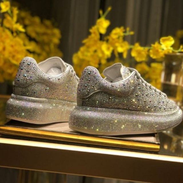 Sprankelende Glittersneakers met Kristaldetails - Jemilia