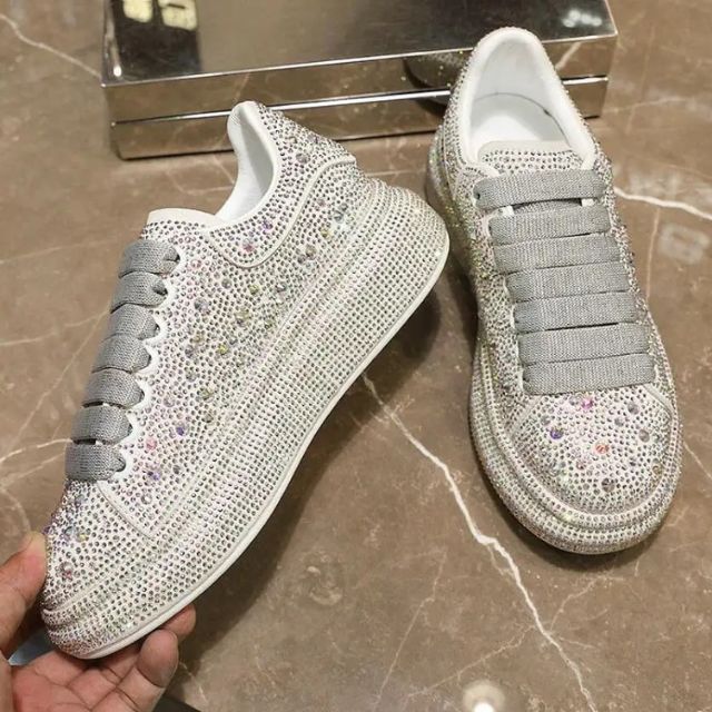 Sprankelende Glittersneakers met Kristaldetails - Jemilia