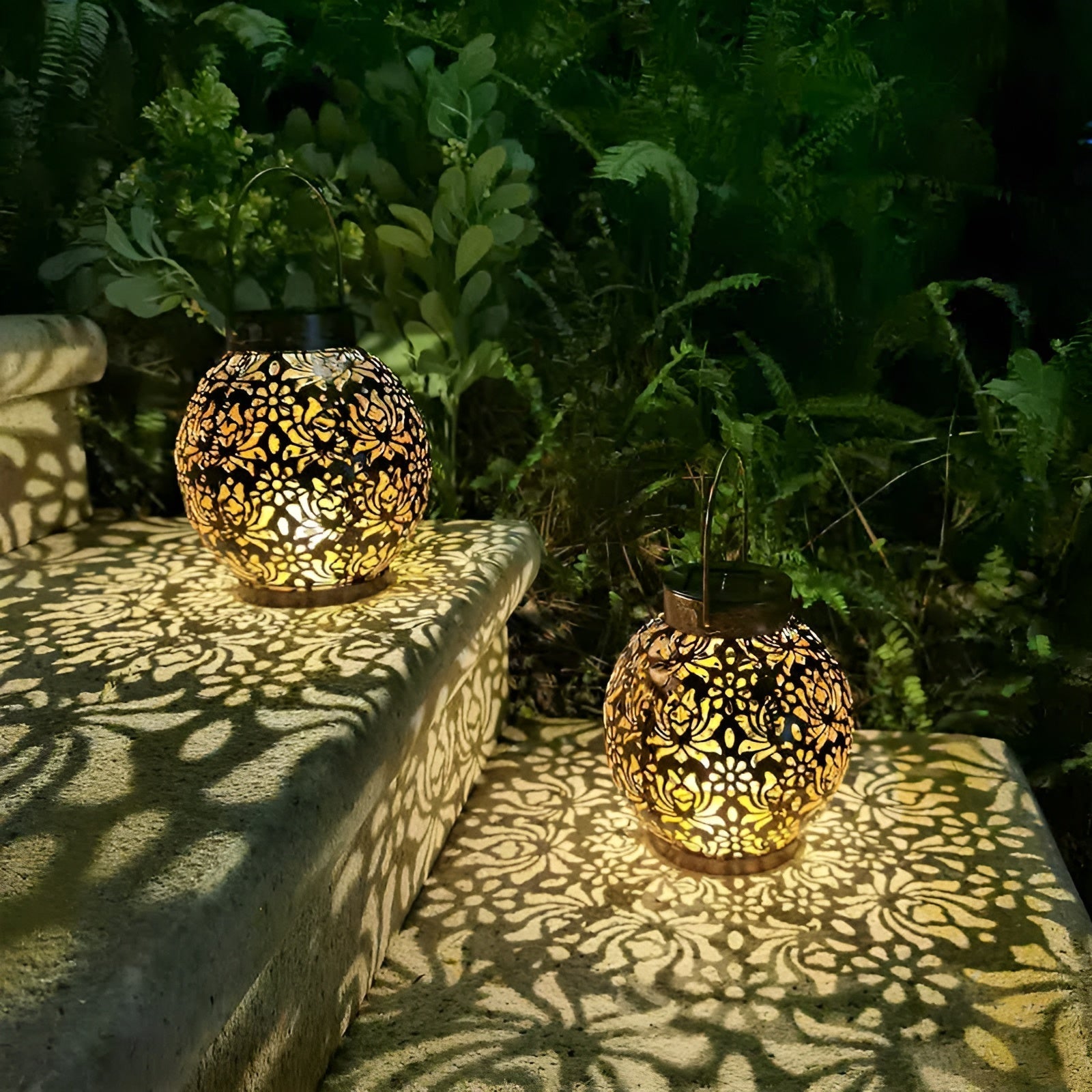 Waterdichte LED solar Tuinhangerlamp - HollowLight