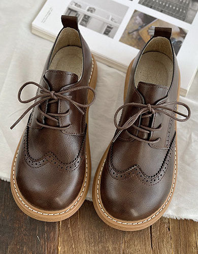 Brogue-Stijl Oxford Schoenen met Brede Doos - Alesia