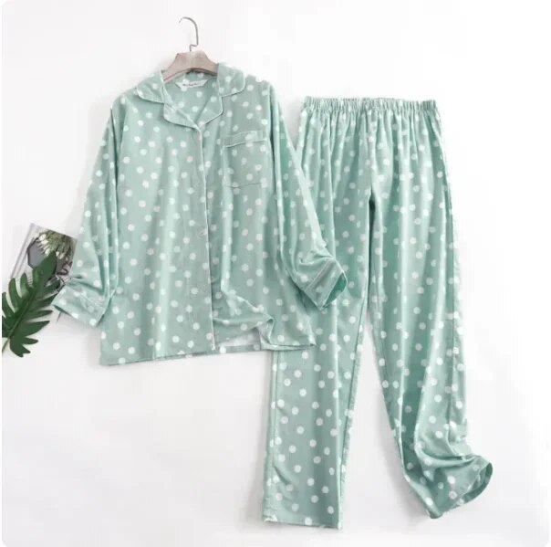 Tweedelige Katoenen Flanellen Pyjama Set | Comfortabele en Stijlvolle Nachtkleding - Morny