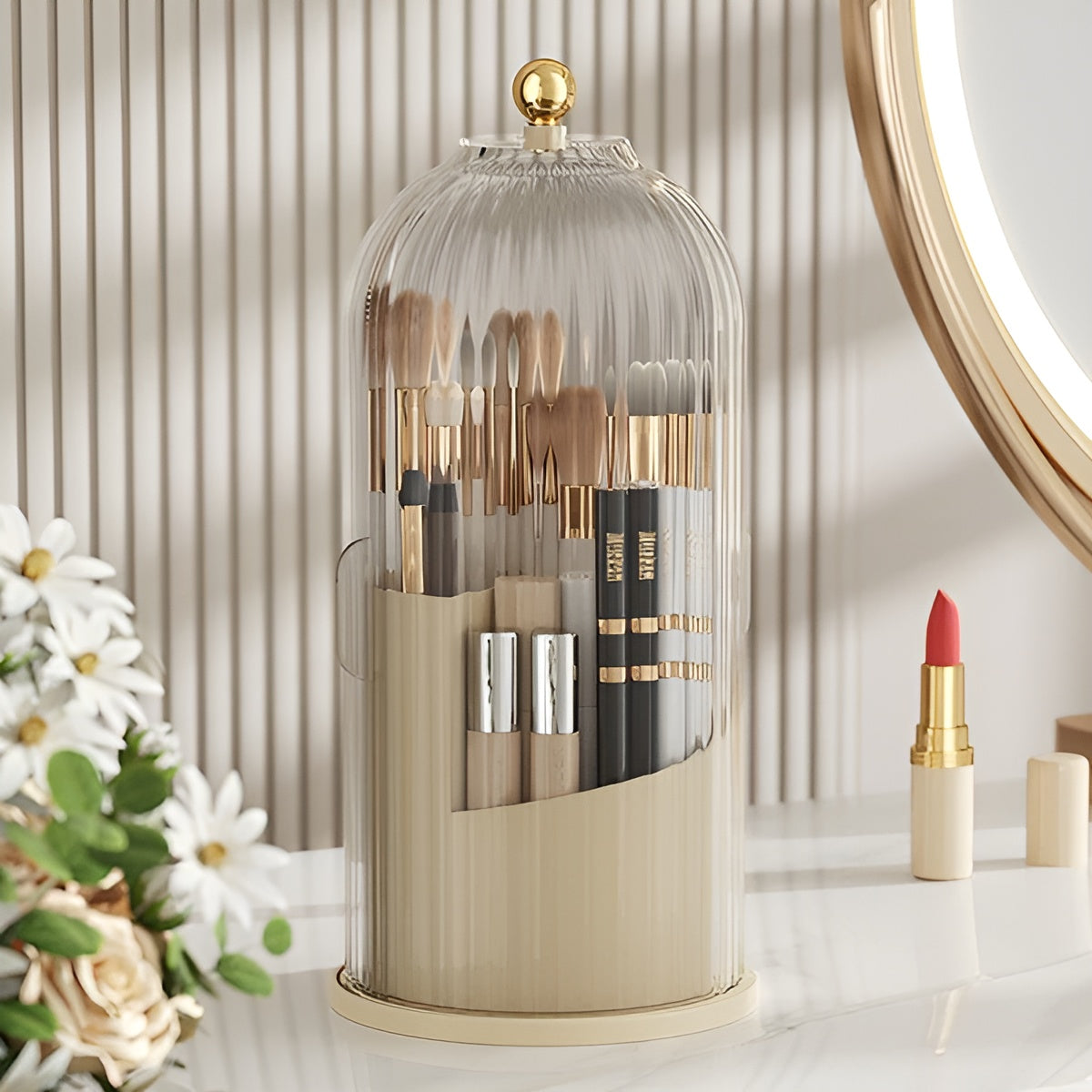 360° Roterend  Make-up  Borstel Organiser - Beautymax