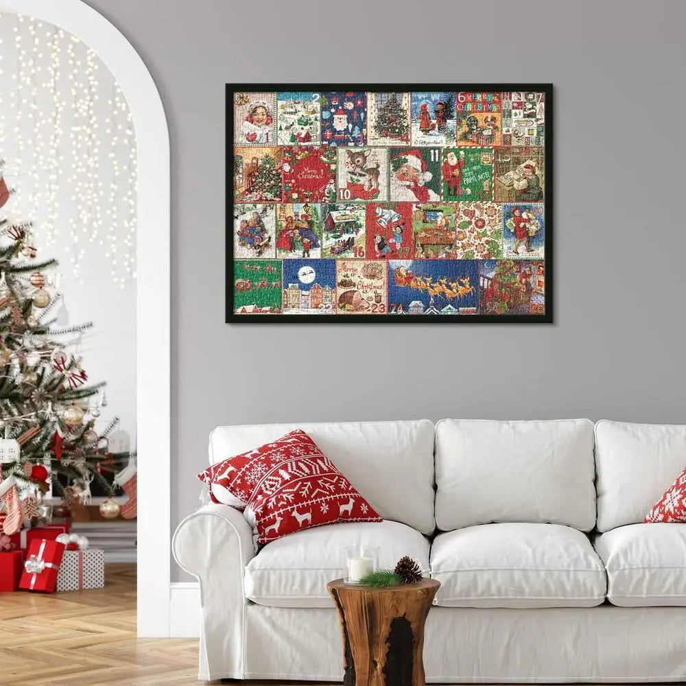 Kerst Puzzel 24 Dagen Advent Kalender | Aftelkalender Legpuzzels Verrassing Kerst Cadeau Kalender - Margen