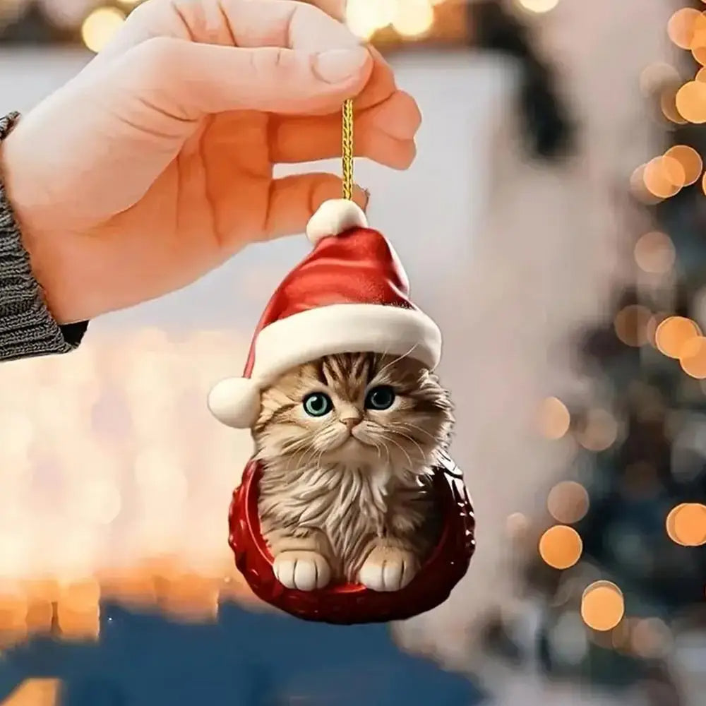 Schattige kat Kerst Adventskalender | Aftelkalender kat  | Grappige muurdecoratie voor kerstfeest - Kander