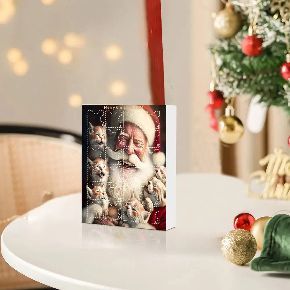 Schattige kat Kerst Adventskalender | Aftelkalender kat  | Grappige muurdecoratie voor kerstfeest - Kander