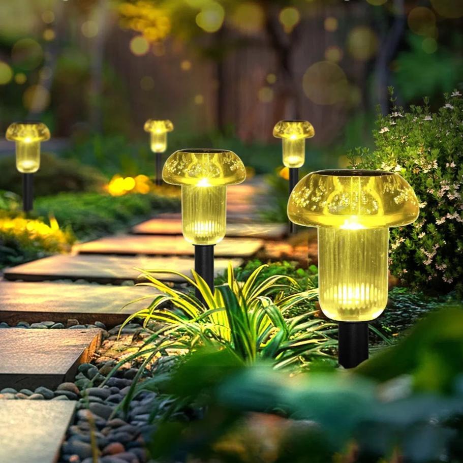 Outdoor tuin pad paddestoel zonne-gazon LED verlichting - WalkPath