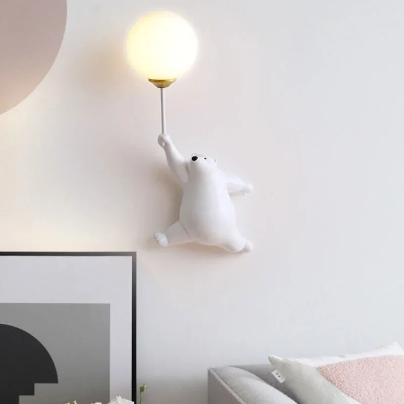 Nordic Bear Beeldjes Wandlamp Sconce - Zendy