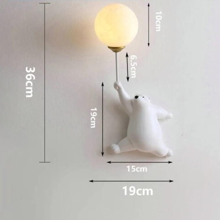 Nordic Bear Beeldjes Wandlamp Sconce - Zendy