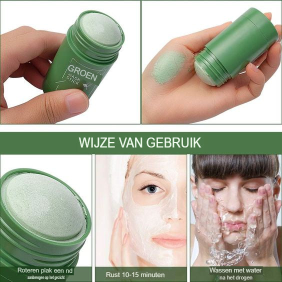 SkinMask - Reinigingsmasker met groene thee-extract als stick - dieptereiniging, verwijdert mee-eters