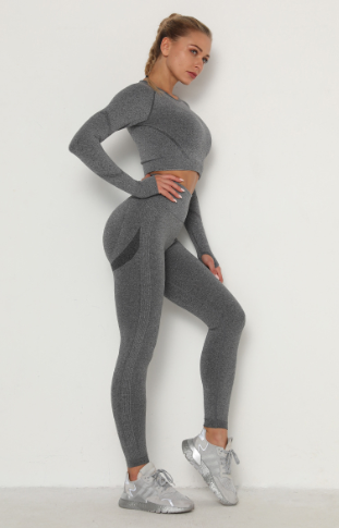 Vormgevende Sportlegging met Hoge Taille en Top Set - Mooty