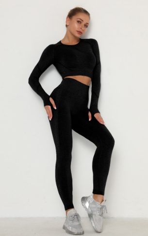 Vormgevende Sportlegging met Hoge Taille en Top Set - Mooty