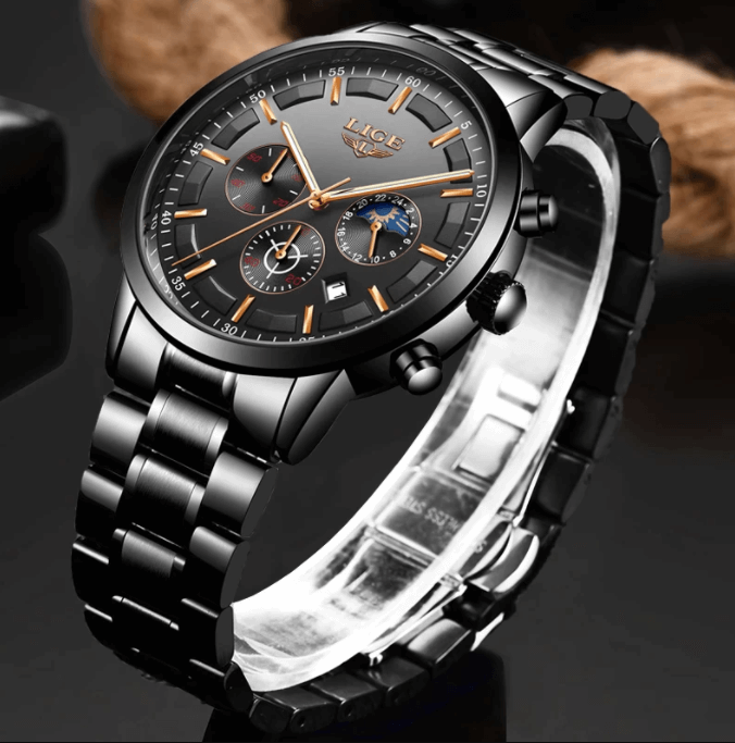 Military Black Steel Horloge - Drake