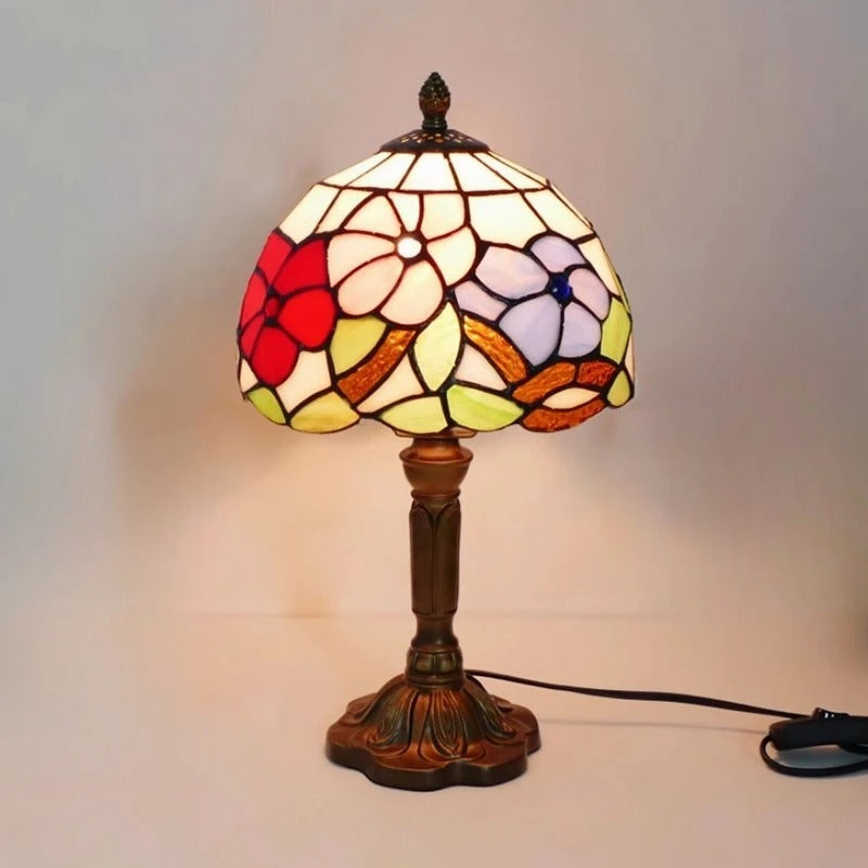 Retro Barok LED Tafellamp met Vintage Tiffany-glas | Klassieke Elegantie en Warme Sfeer - BaroRetro