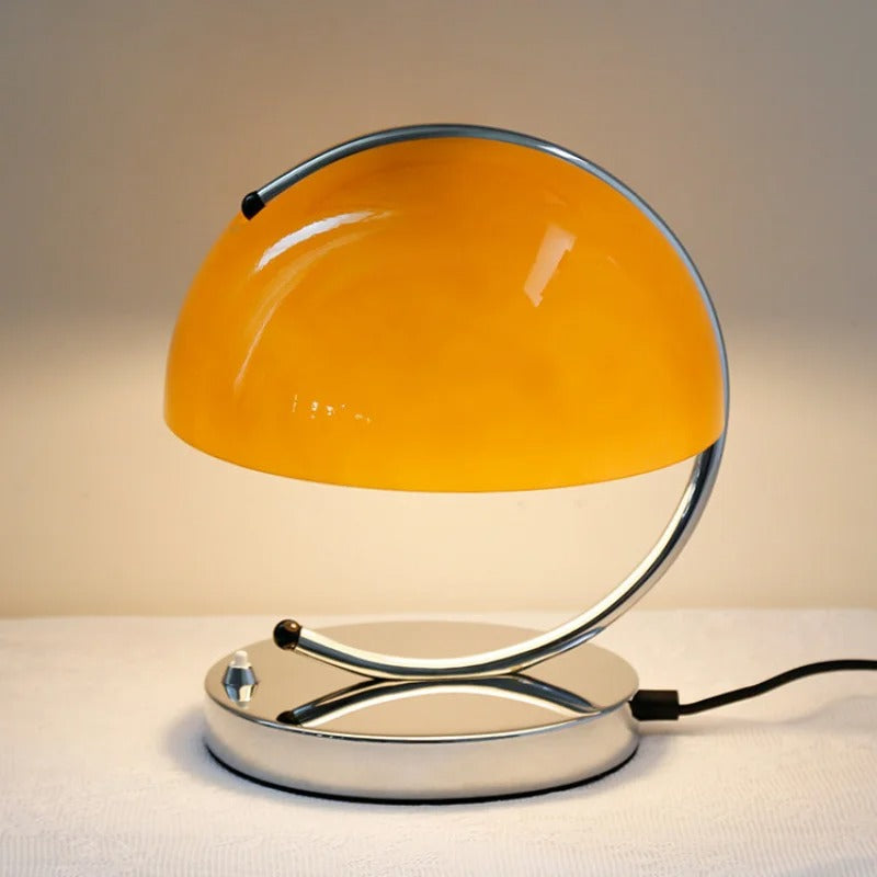 Deense Glazen Bureaulamp | Moderne Paddenstoelvorm voor Elegante Verlichting - DeskWarm