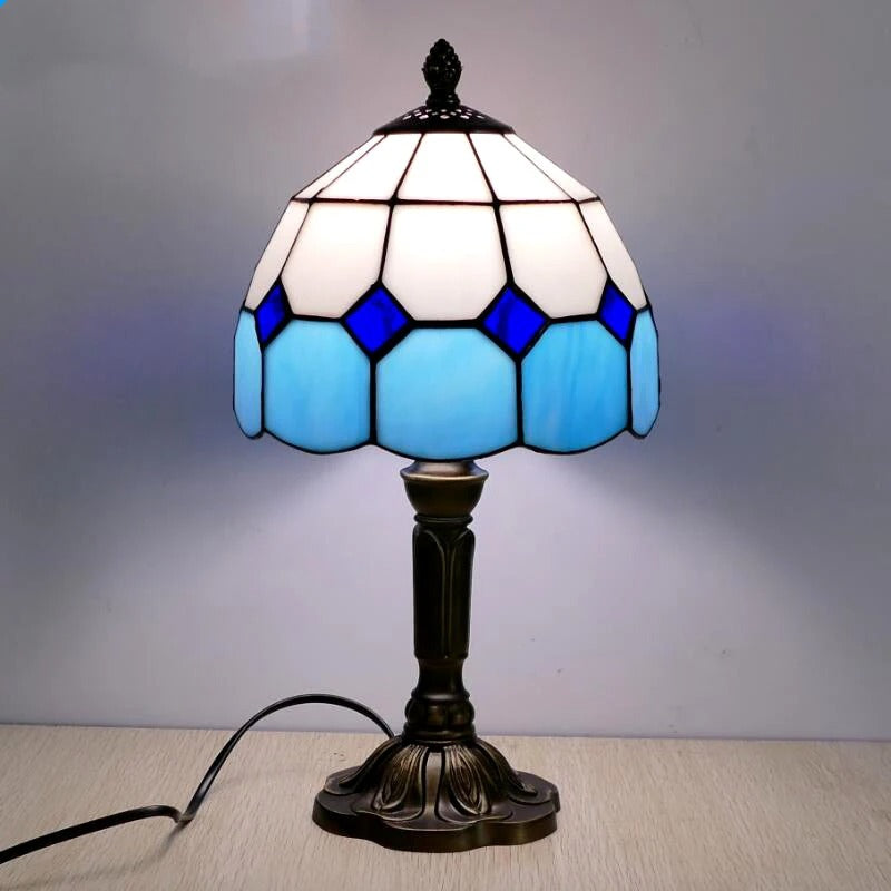 Retro Barok LED Tafellamp met Vintage Tiffany-glas | Klassieke Elegantie en Warme Sfeer - BaroRetro