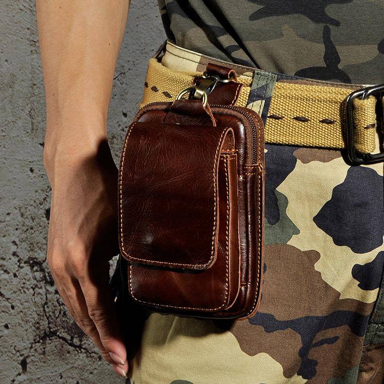 Echt Lederen Heren Waist Bag - Meren