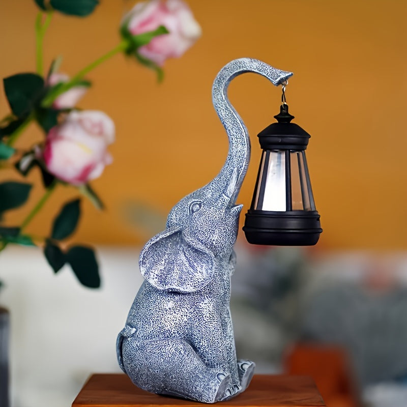 Tuinlamp met olifant op Zonnebatterij - Elle Lamp